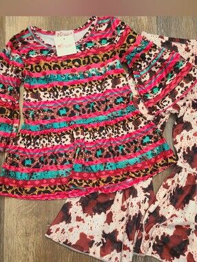 Clover Cottage Western Style 2 Piece Outfit Size 4T NWT